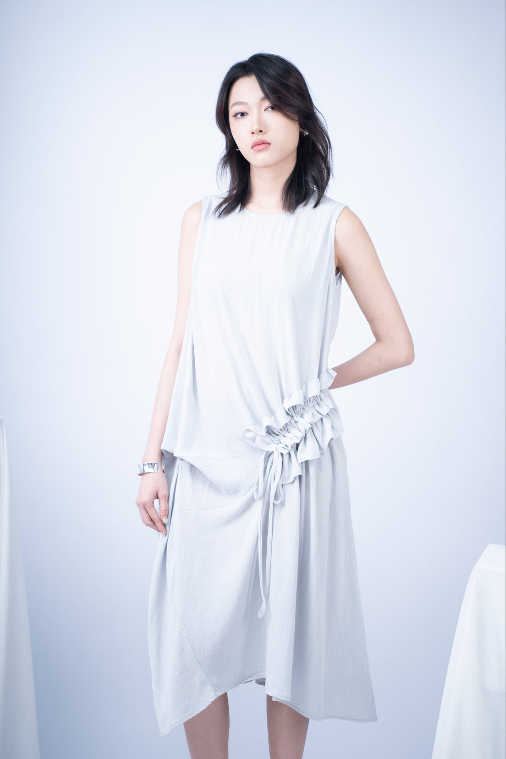 Astrid  Front Tie Flare Dress