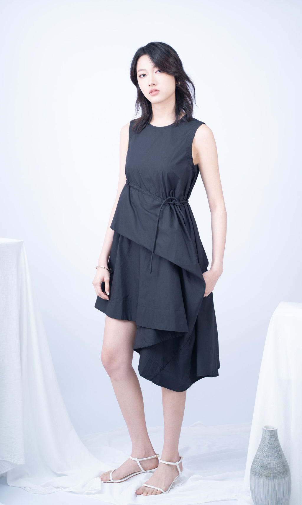 Jobeth Tie Front Cut Dress