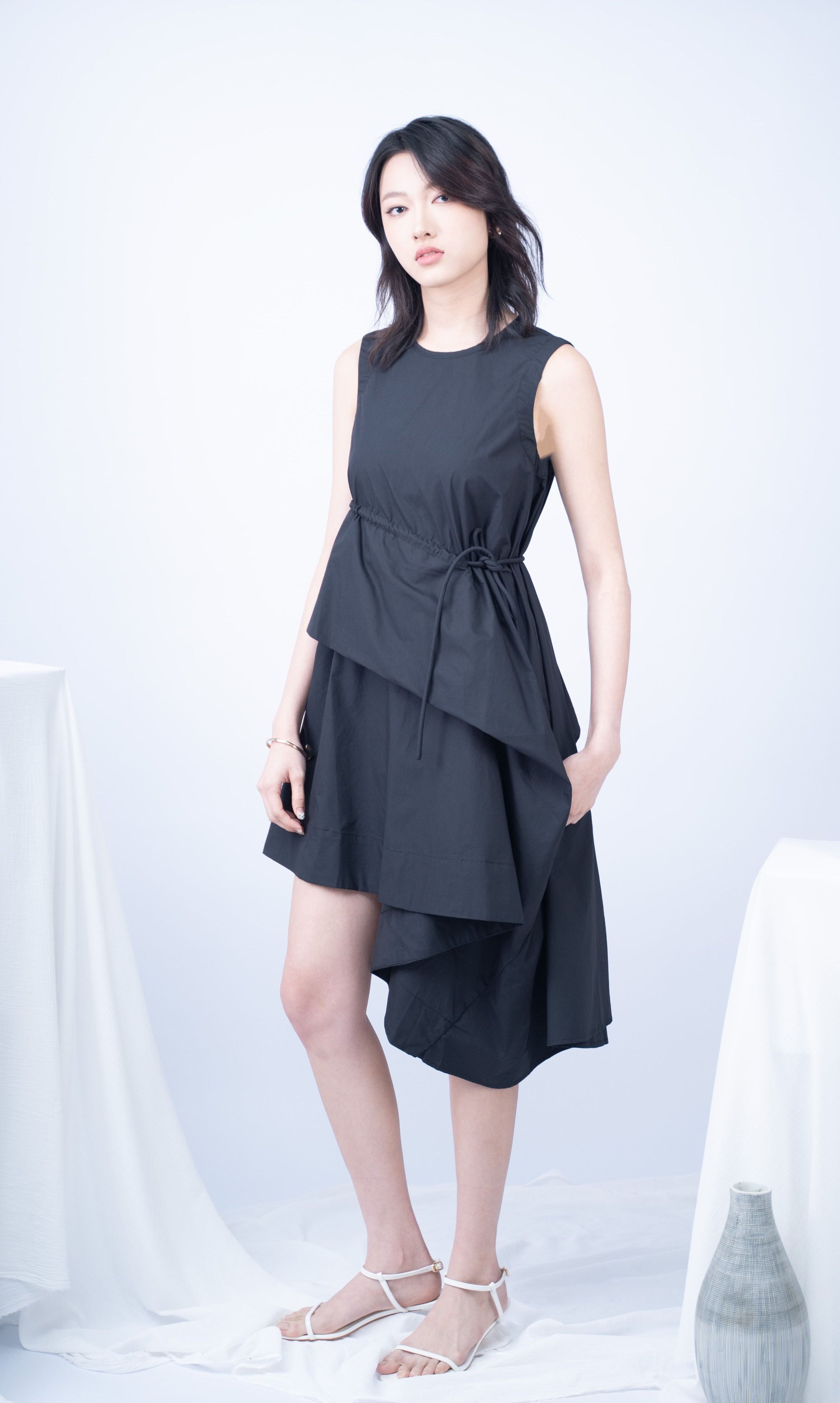 Jobeth Tie Front Cut Dress