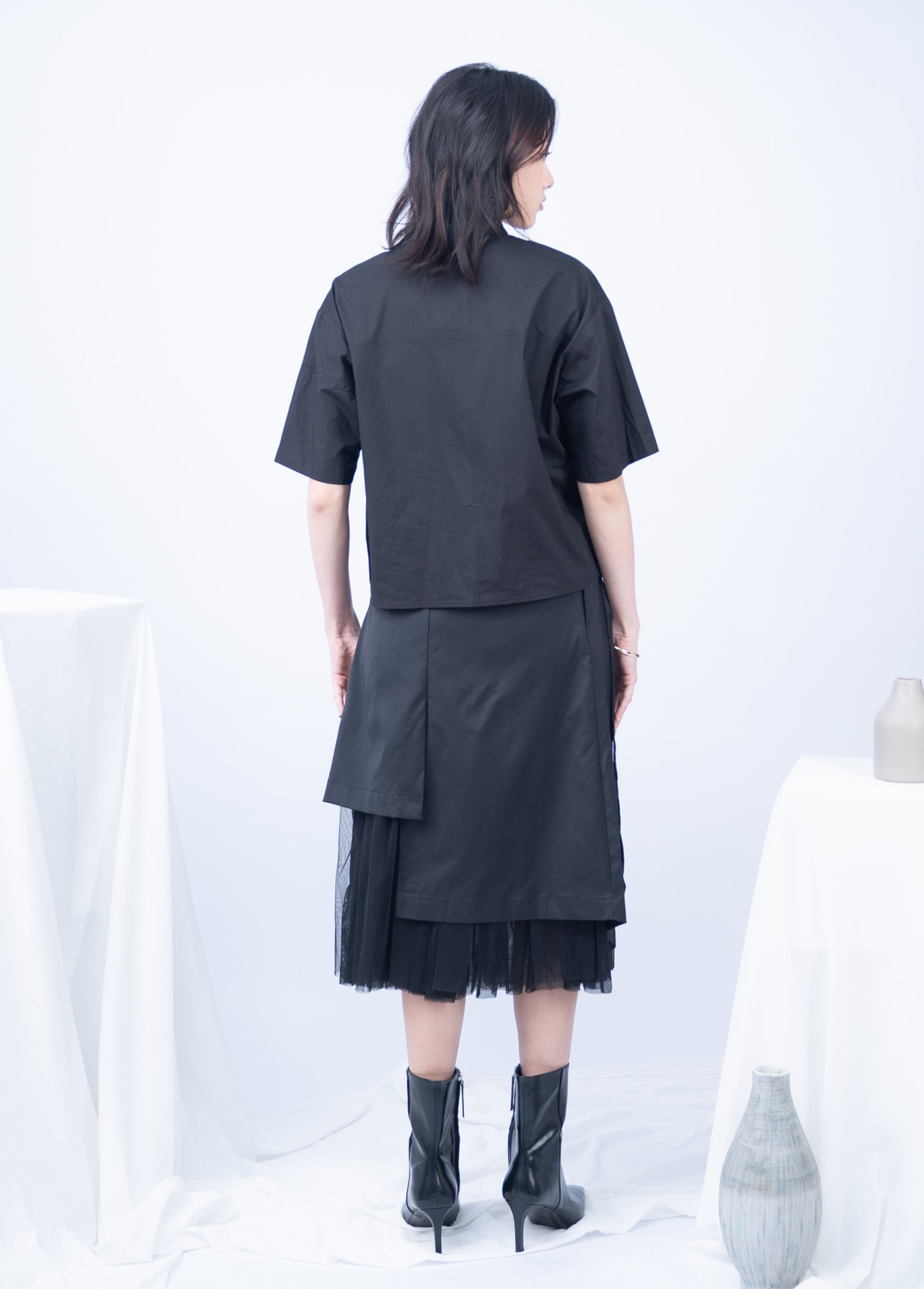 Karaugh The Front Netting Long Skirt