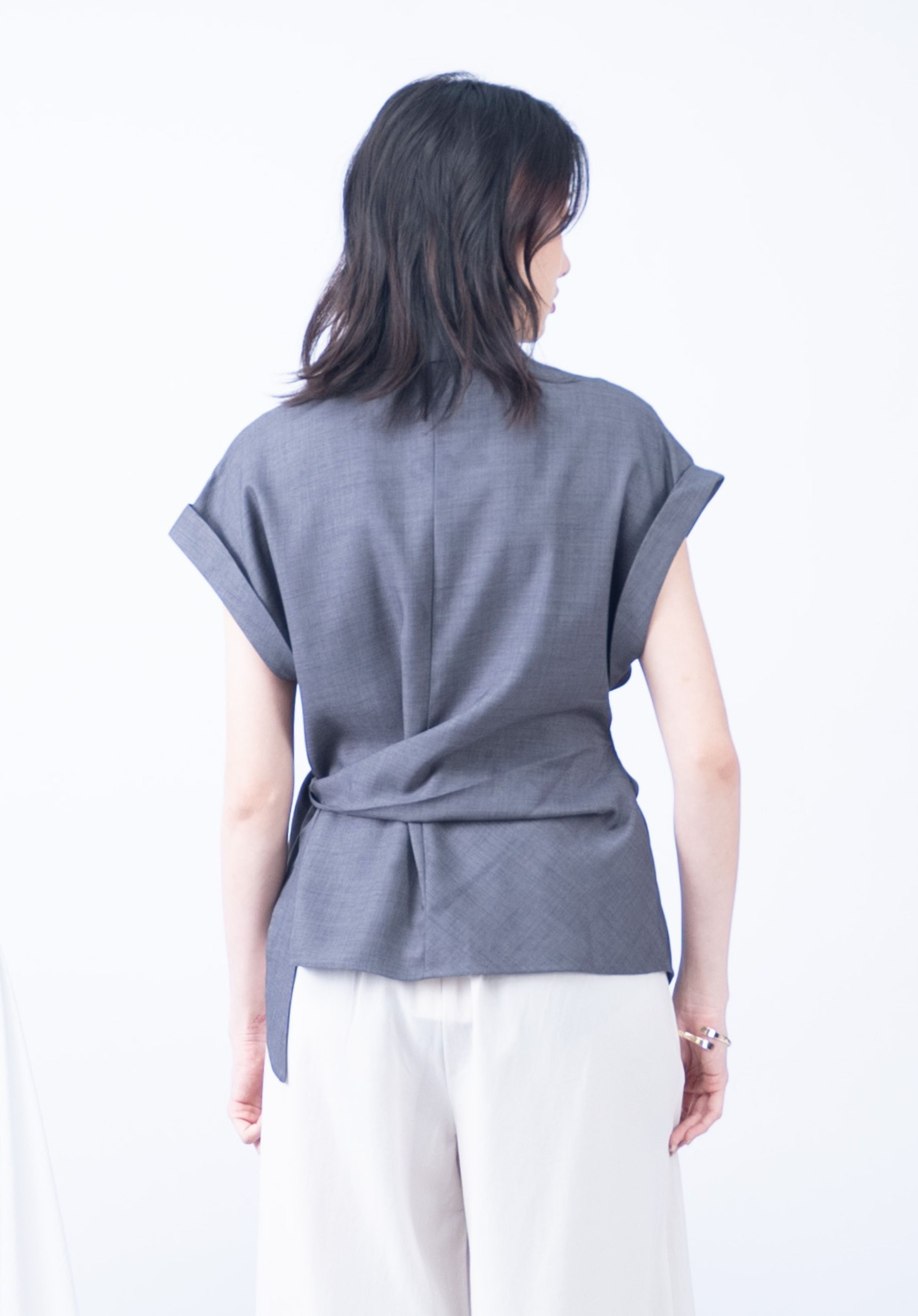 Peples Capsleeve Front Tie Top