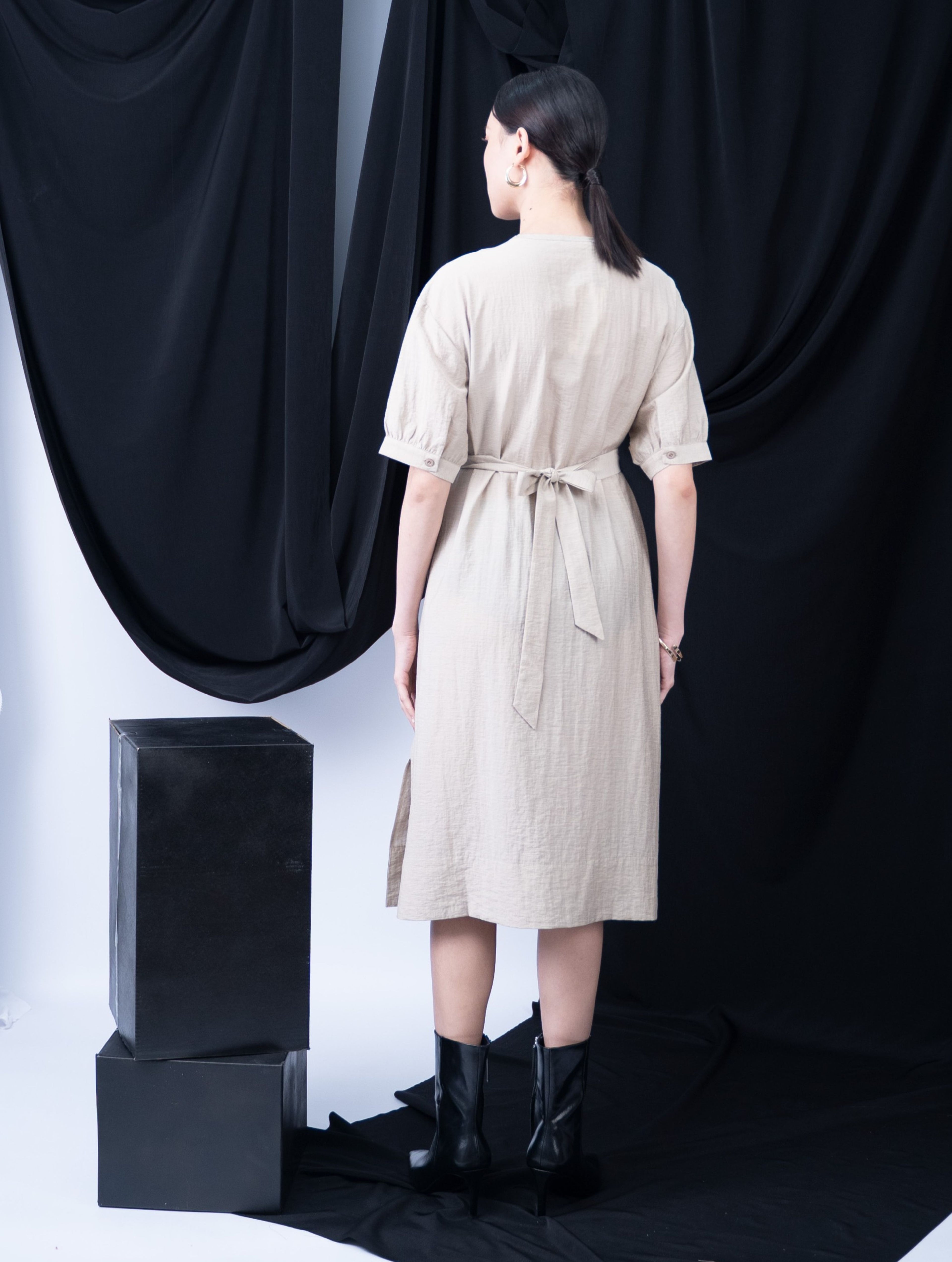 Rhea Front Zipper Dress