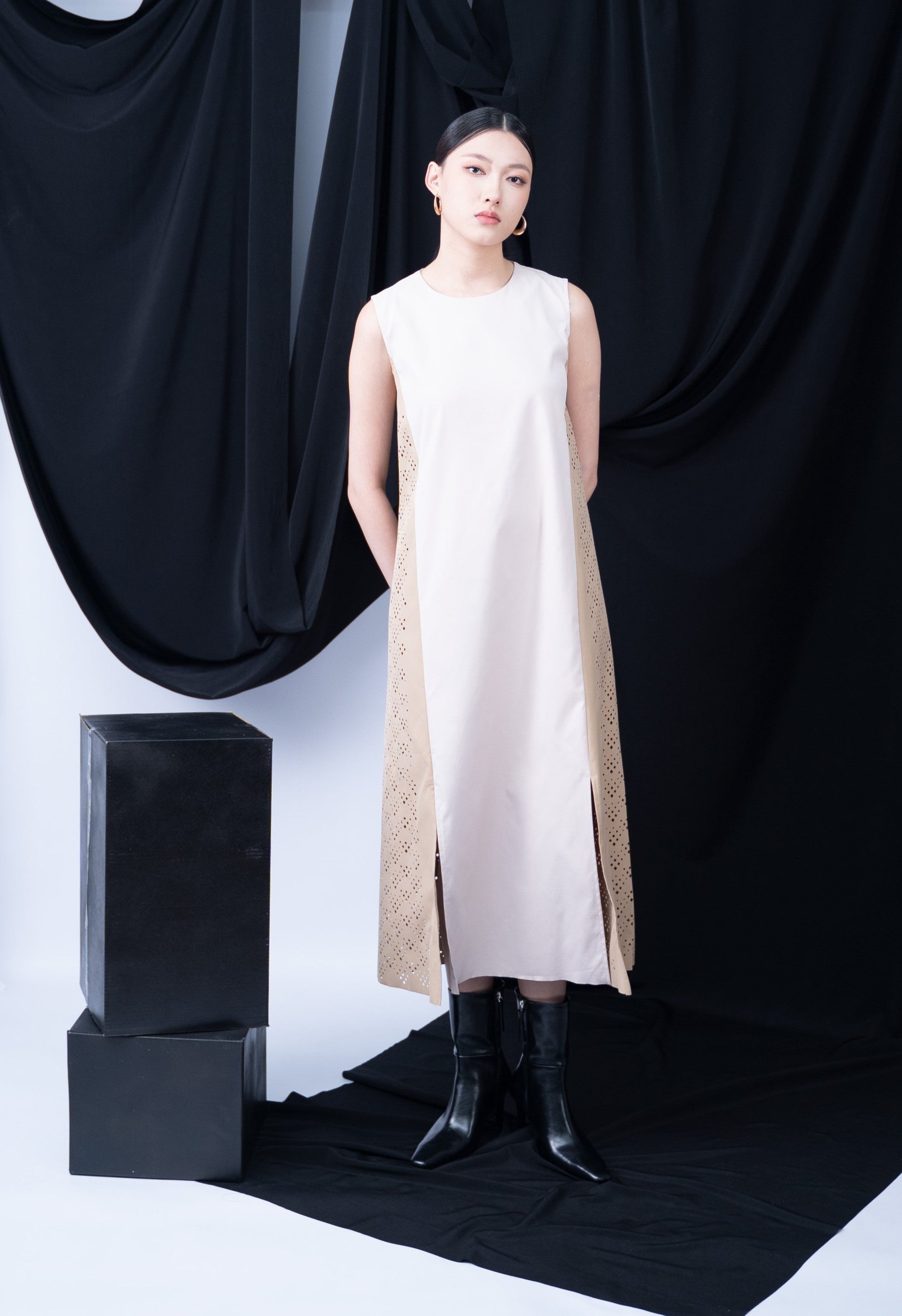 Purdie Laser Cut Maxi Dress