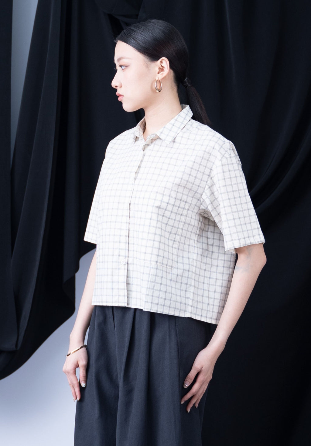 Oswin Checked Top