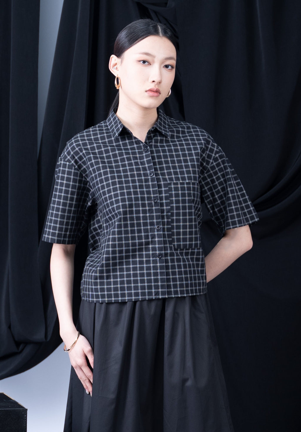 Oswin Checked Top