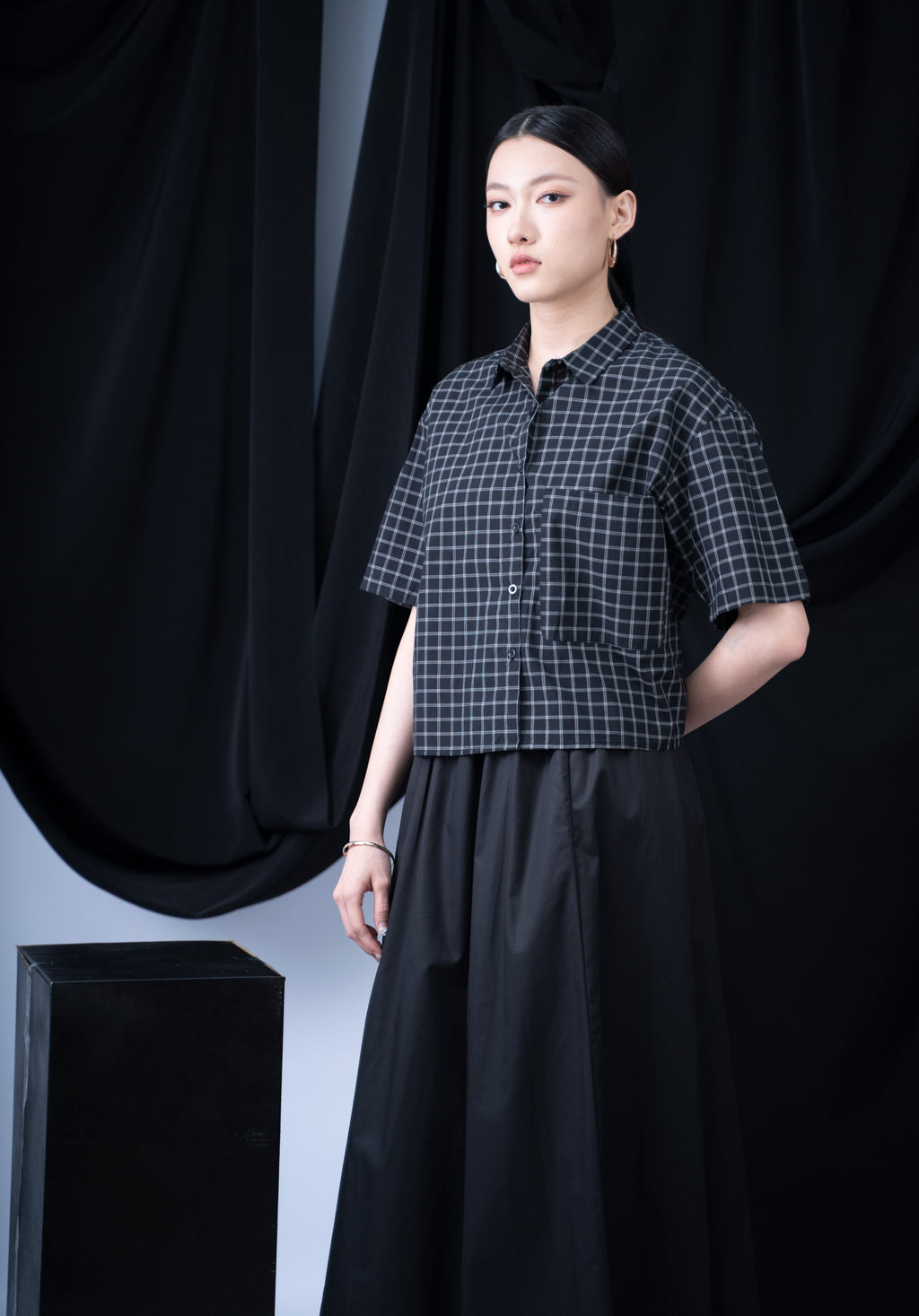 Oswin Checked Top
