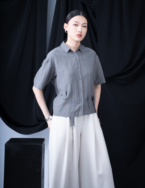 Dovie Stripe Ribbon Top