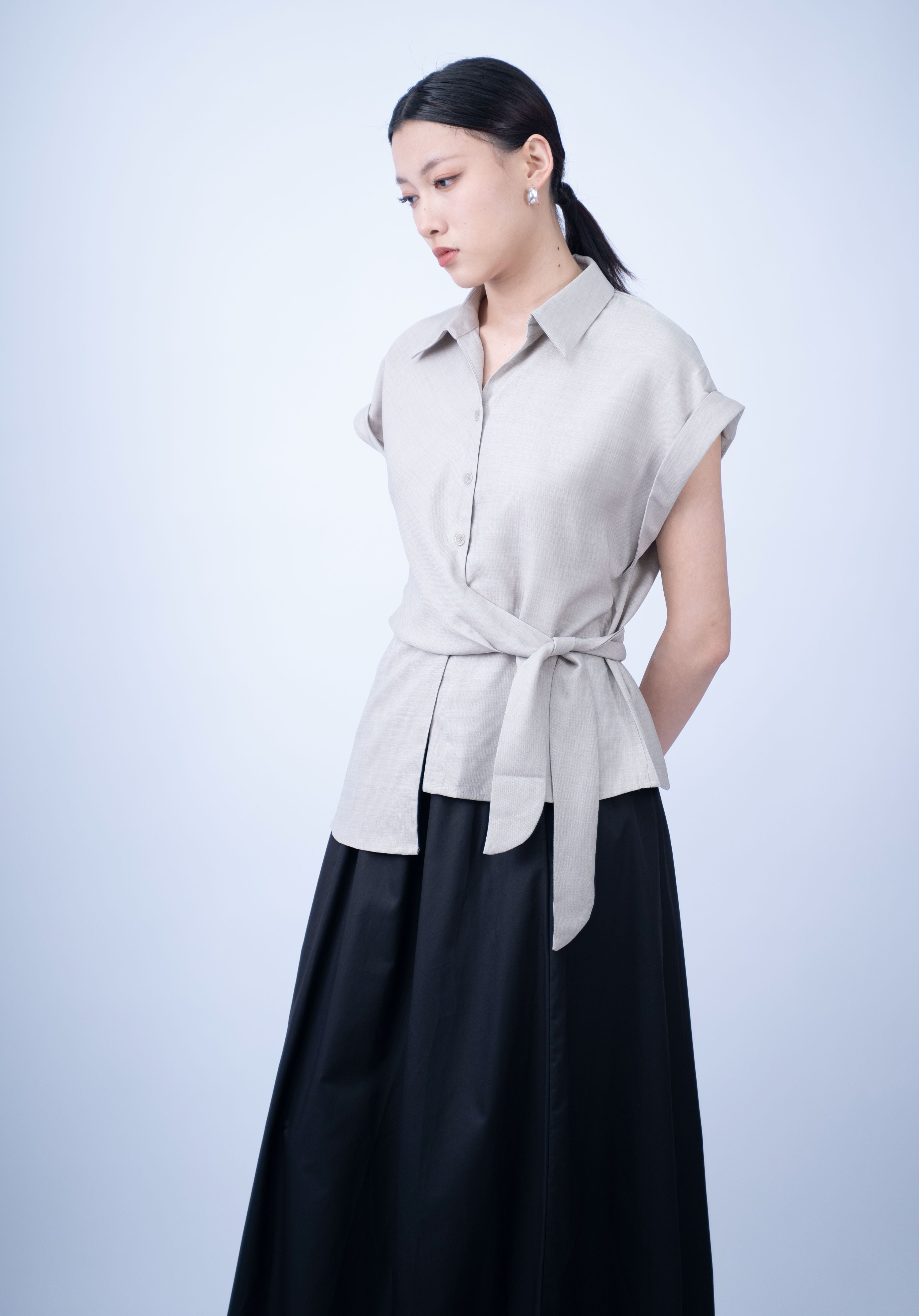 Peples Capsleeve Front Tie Top