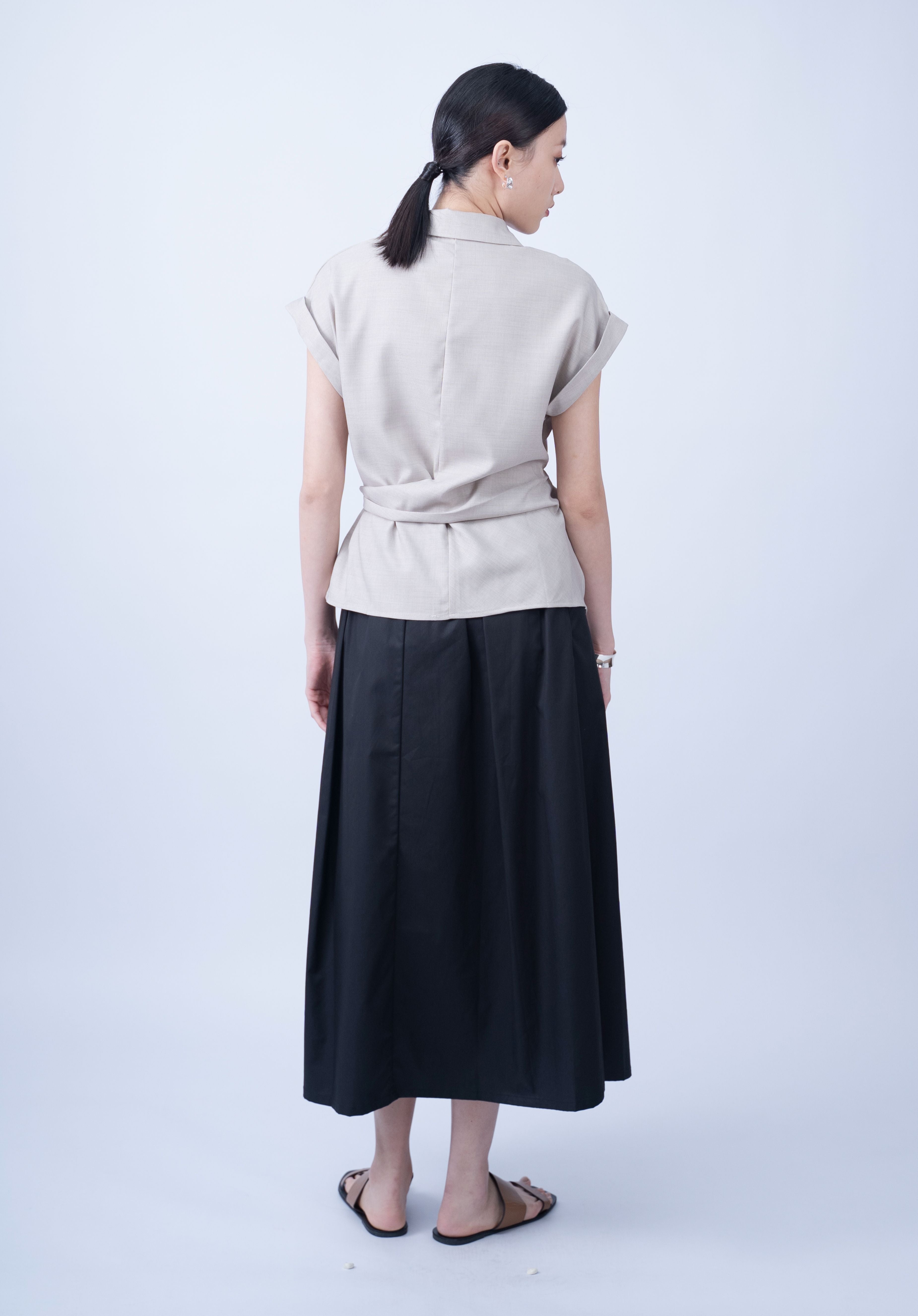 Peples Capsleeve Front Tie Top